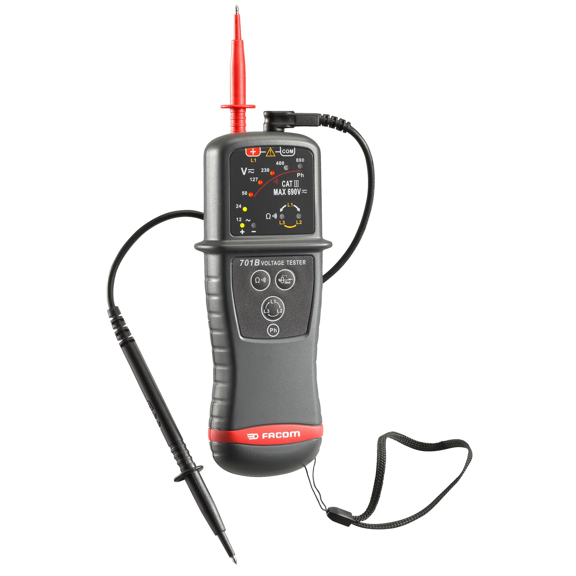 Facom 701BPB Voltage tester, Continuity Check, Battery Powered, CAT III 600V