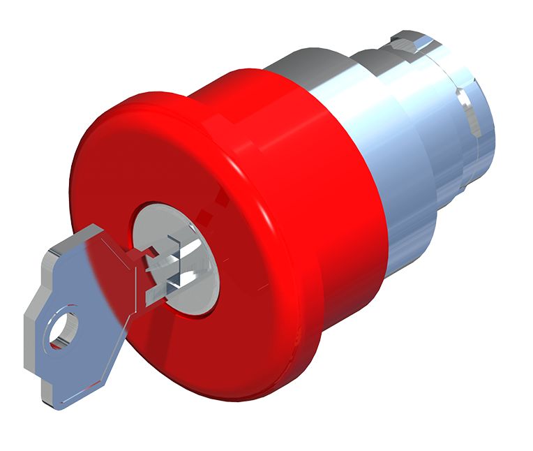 RS PRO Turn Key to Release Emergency Stop Push Button, Panel Mount, 22.5mm Cutout, IP65