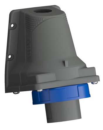 Amphenol Industrial, Easy & Safe IP67 Blue Wall Mount 2P + E Right Angle Industrial Power Plug, Rated At 32A, 230 V