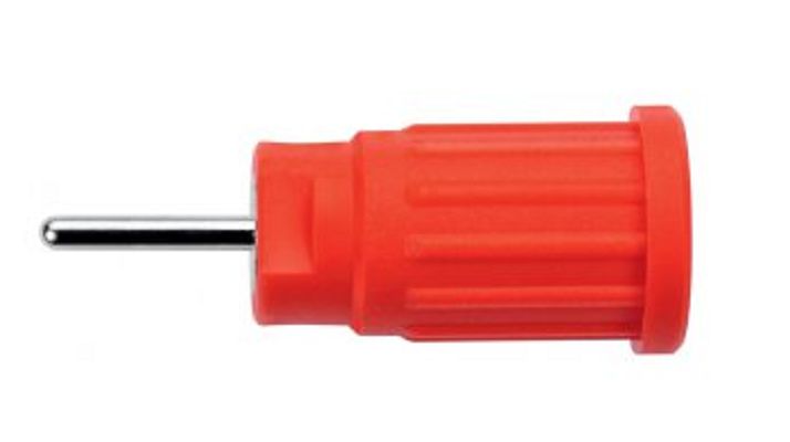 Schutzinger Blue Male Banana Socket, Press-In Termination, 24A, 1kV, Nickel Plating