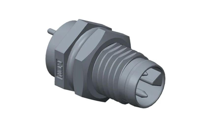 Amphenol Industrial Industrial Circular Connector, 6 Contacts, Panel, M8 Connector, Plug, Male, IP67, M Series