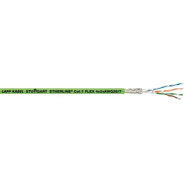 LappETHERLINE, 100m Cat7, Green, S/FTP Shielded, Unterminated Polyurethane Sheath