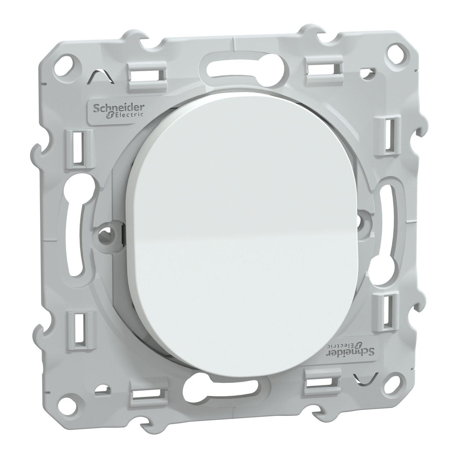 1 Way White Switch Mechanism Ovalis Series