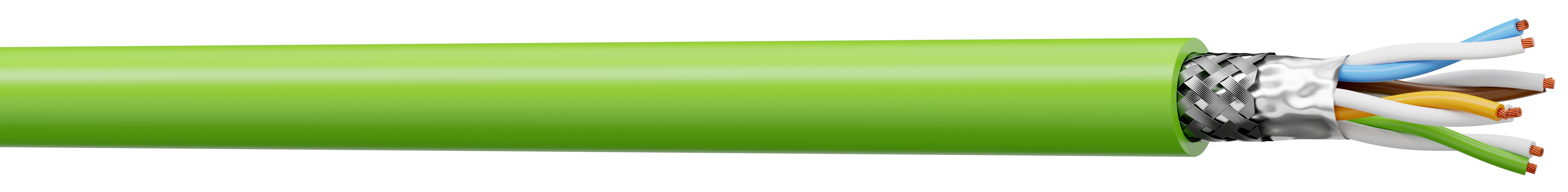 AXINDUS, 100m Cat5e, Green, SF/UTP Shielded, Unterminated