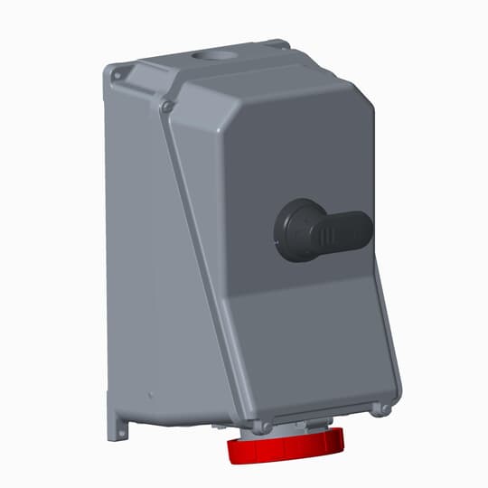 Amphenol Industrial Switchable IP44 Industrial Interlock Socket 3P+N+E, Earthing Position 6h, 125A, 450 V