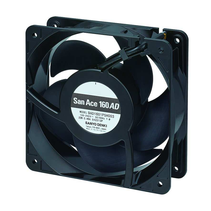 Sanyo Denki Axial Fan, 240 V ac, AC/DC Operation, 8.2m³/min, 22W, 460mA Max, 160.8 x 160.8 x 51.8mm