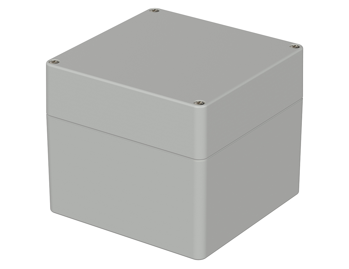 Bopla Euromas Series Light Grey Polycarbonate V0 Enclosure, IP66, IK07, Light Grey Lid, 122 x 120 x 105mm