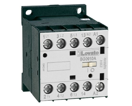 Lovato Contactor, 110 V ac Coil, 3-Pole, 9 A, 5 kW, 1 NC