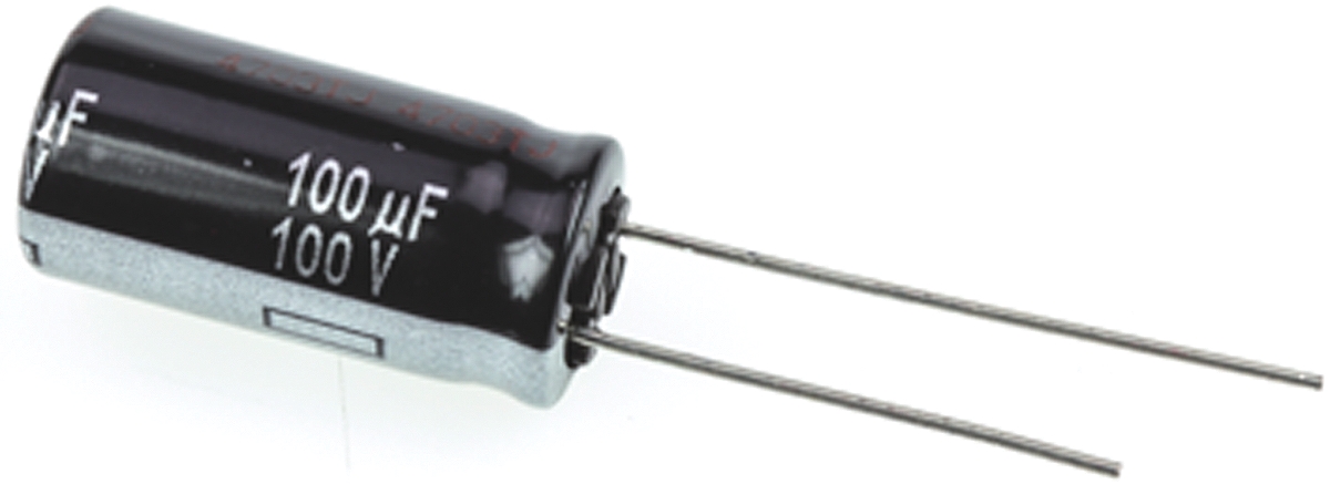 Panasonic 100μF Aluminium Electrolytic Capacitor 100V dc, Radial, Through Hole - ECA2AHG101
