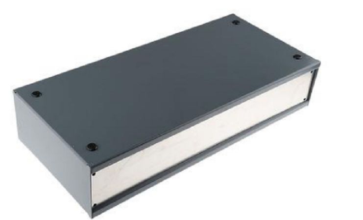 RS PRO Grey Cold Rolled Steel Instrument Case, 432 x 200 x 88mm