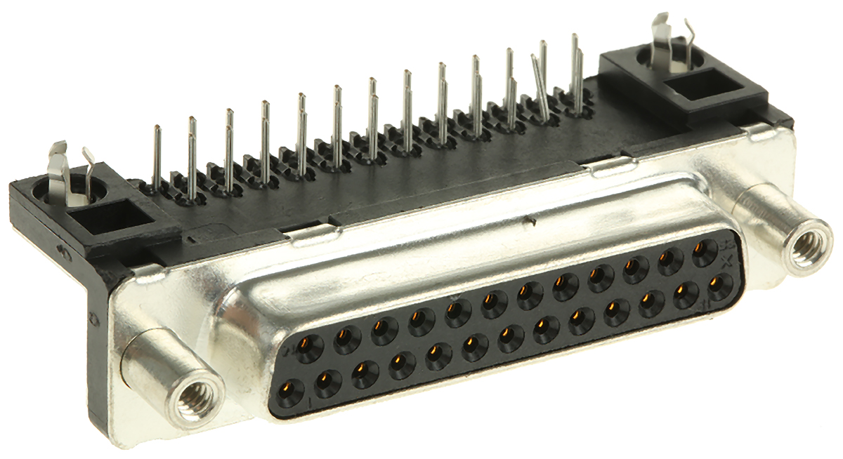 Amphenol Communications Solutions Delta D 25 Way Right Angle Through Hole D-sub Connector Socket, 2.76mm Pitch