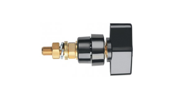 Schutzinger 4mm Black Terminal Post, 1kV, 100A, M8 x 0.75 Thread