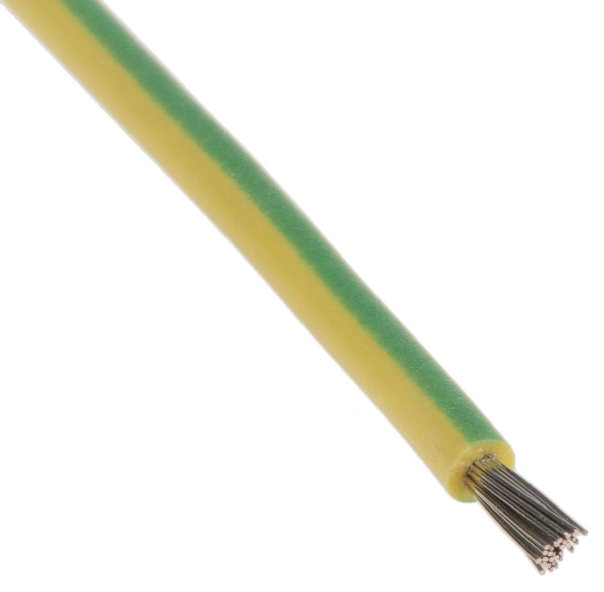Lapp ÖLFLEX HEAT Series Green/Yellow 1 mm² Hook Up Wire, 17 AWG, 32/0.2 mm, 100m, Silicone Insulation, 50000