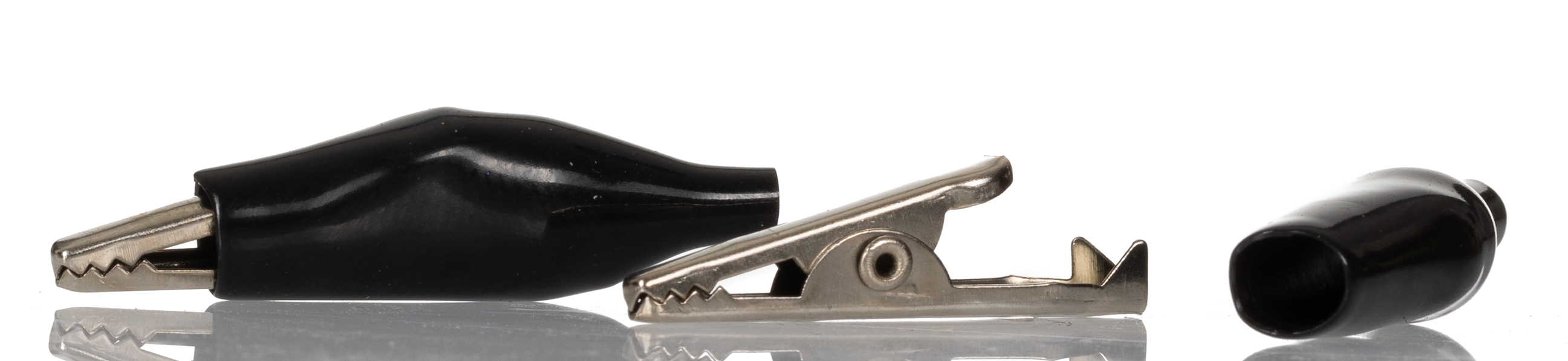 RS PRO Crocodile Clip, Nickel-Plated Steel Contact, 5A, Black