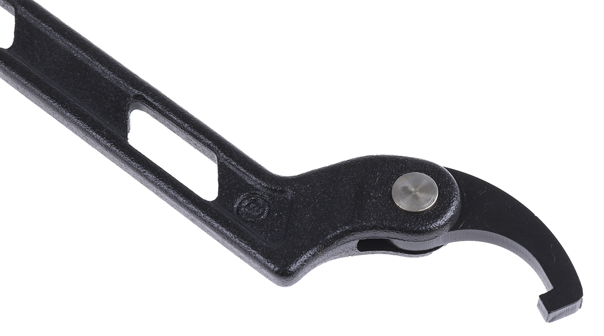 RS PRO 51mm C Hook Wrench 125 mm Chrome Vanadium Steel