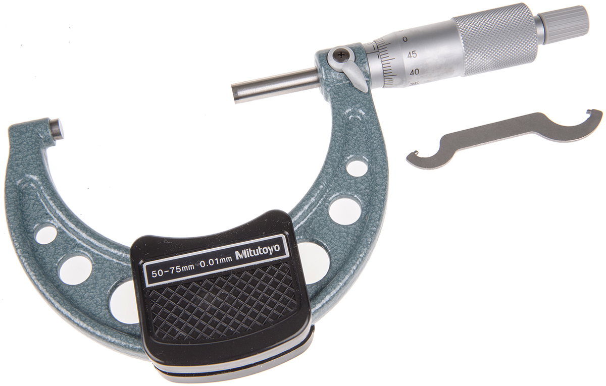 Mitutoyo 103-139-10H External Micrometer, Range 50 mm →75 mm