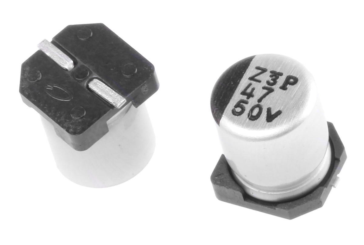 Nichicon 47μF Aluminium Electrolytic Capacitor 50V dc, Surface Mount - UWT1H470MCL1GS