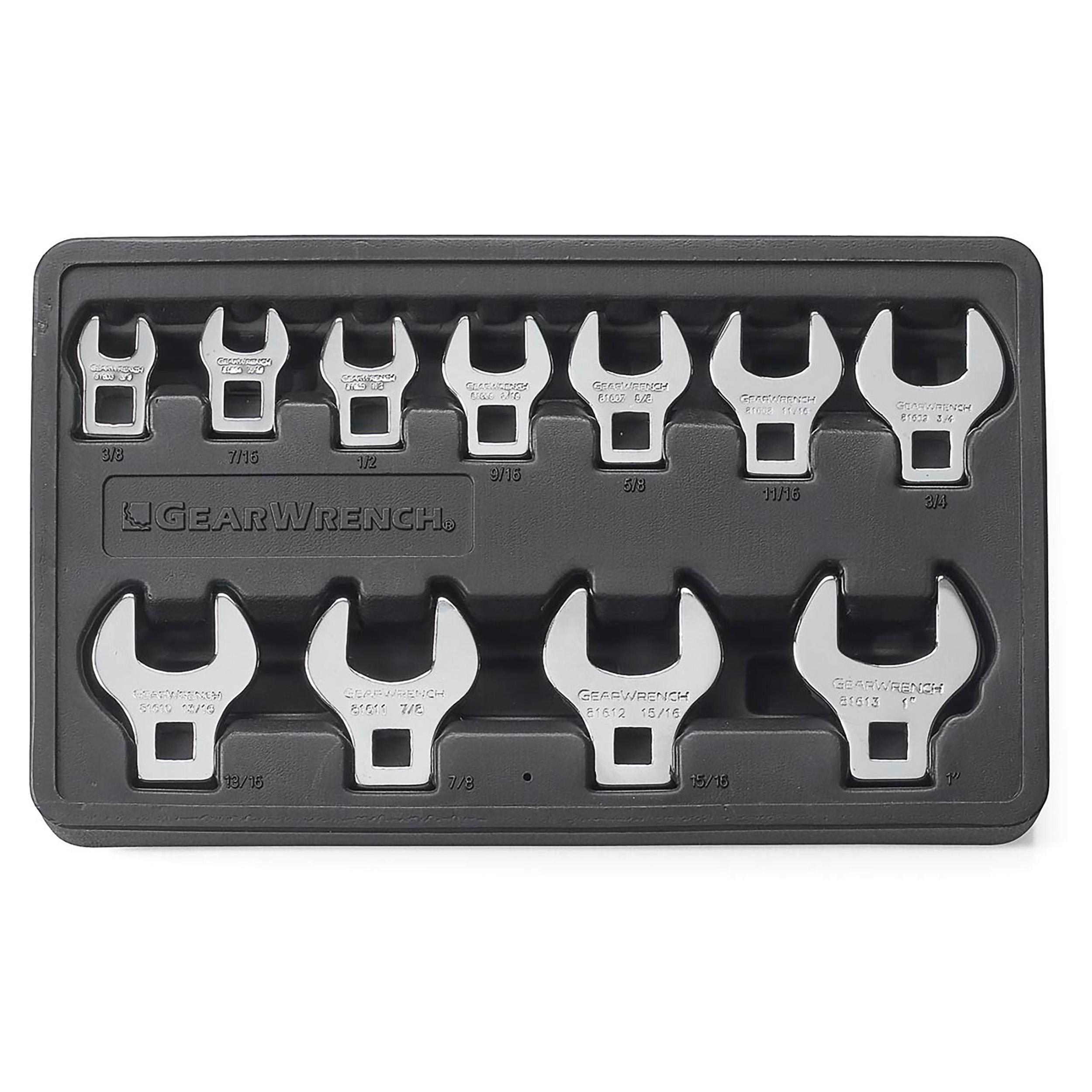 GearWrench 11-Piece Crow Foot Spanner Set, 15/16 → 1 in