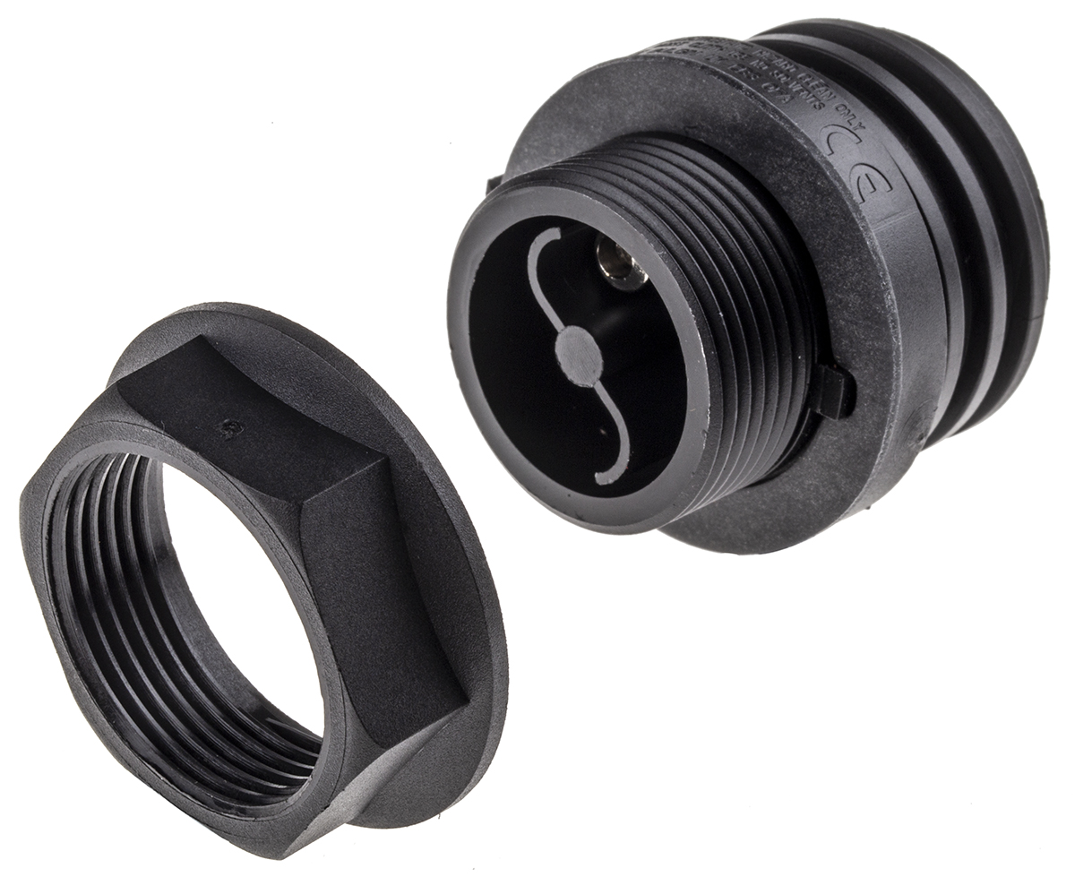 Bulgin Circular Connector, 2 Contacts, Panel, Standard Connector, Plug, Male, IP68, Buccaneer 900 Series