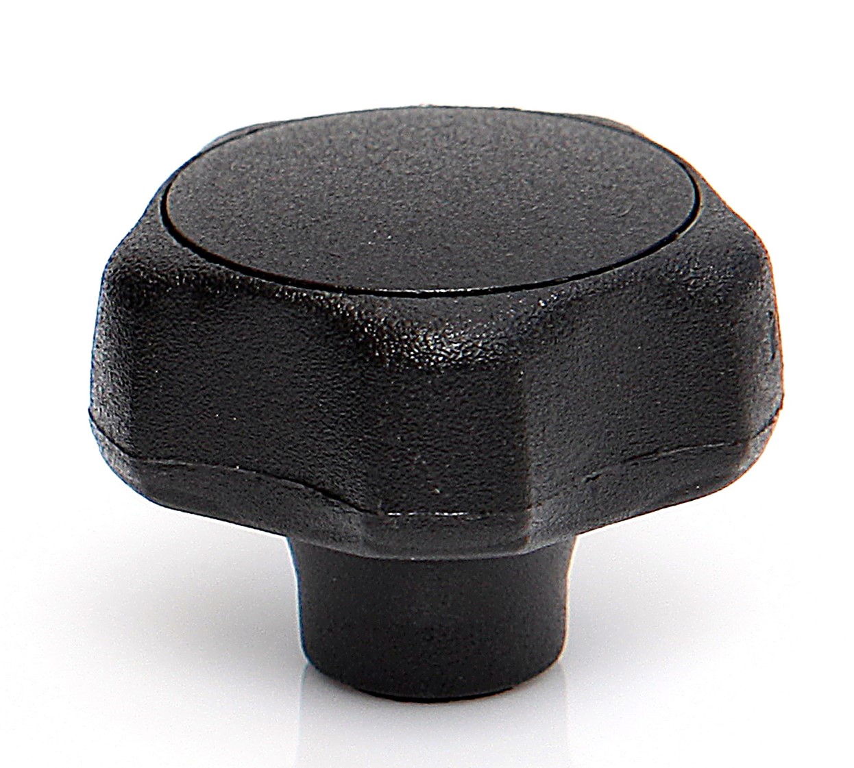 RS PRO Black Thermoplastic Multiple Lobes Clamping Knob, M6, Threaded Mount