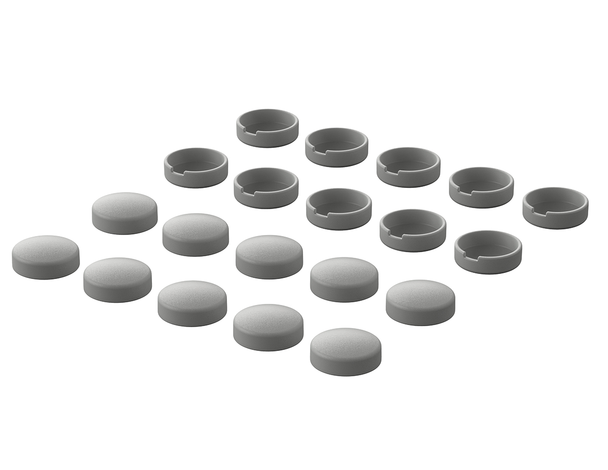 Bopla ABS Screw Cover for Use with Streamline Enclosures, 7.5 x 7.5 x 2.8mm