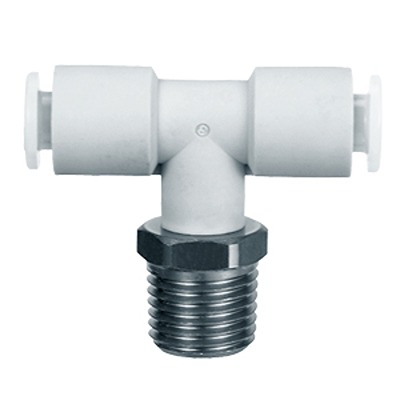 SMC KGT Series Branch Tee, 8 mm to R 1/8 Male, Threaded-to-Tube Connection Style, KGT08-01S