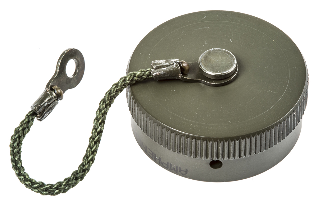Amphenol Limited 62GB MIL-DTL-26482 Plug Dust Cap, Shell Size 18, with Zinc Cobalt Finish, Aluminium