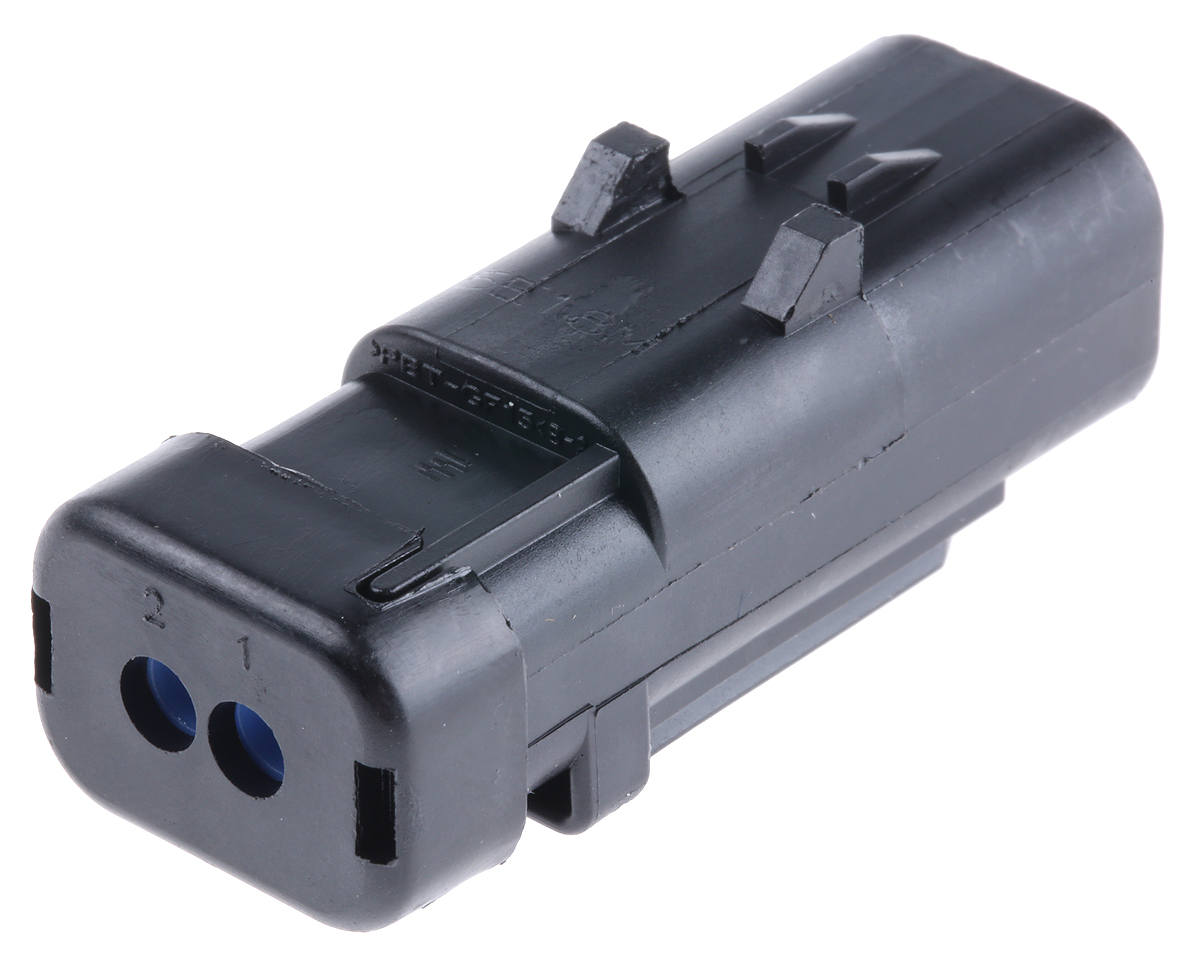 TE Connectivity, AMPSEAL 16 Automotive Connector Plug Red Clip Mount 2 Way 776428-1