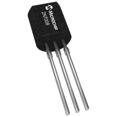 Microchip 2N7008 Type N-Channel MOSFET, 230 mA, 60 V Enhancement, 3-Pin TO-92 2N7008-G