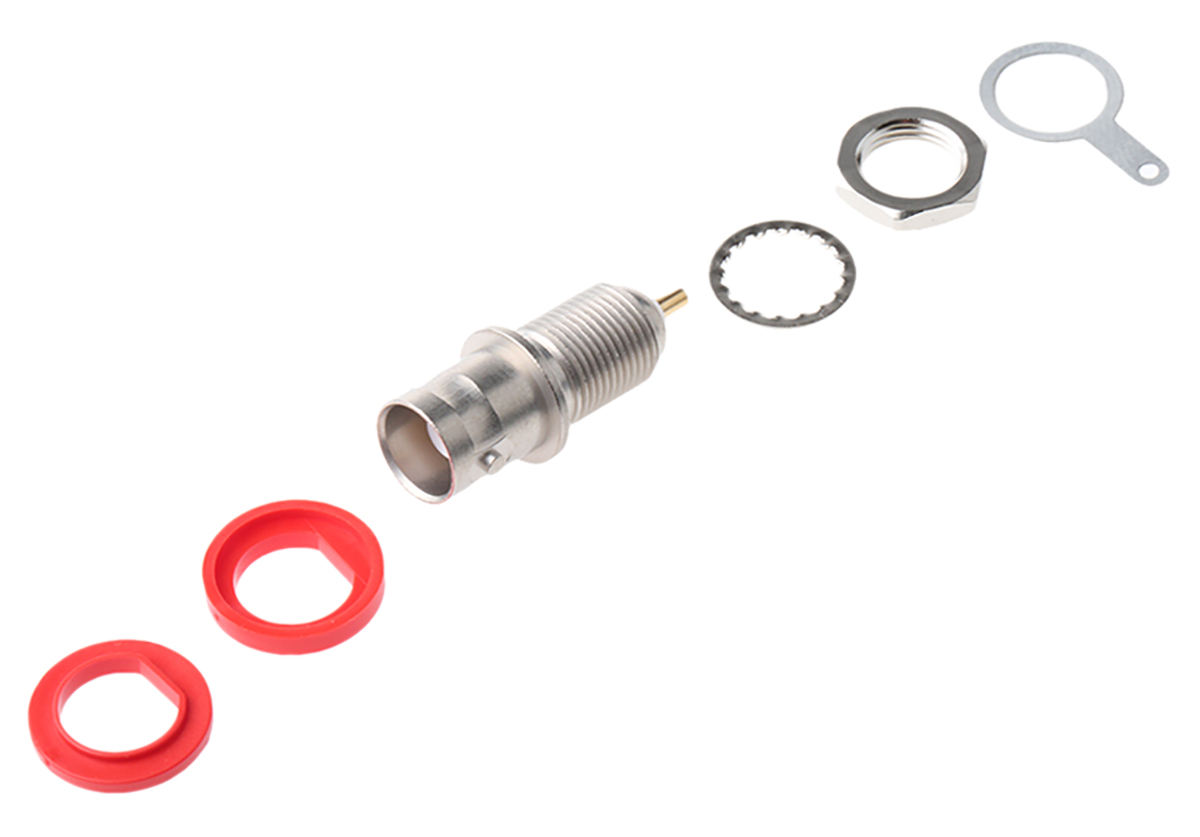 Telegartner, Jack Panel Mount BNC Connector, 50Ω, Solder Termination, Straight Body