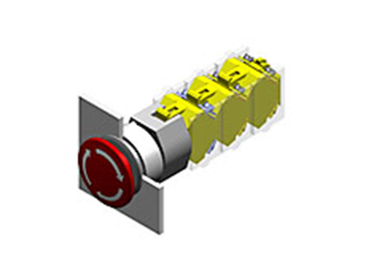 EAO Latching Push Button Head, IP65