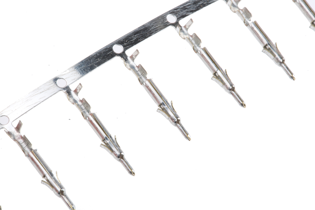 TE Connectivity Mini-Universal MATE-N-LOK Series Male Crimp Terminal, 26AWG Min, 22AWG Max