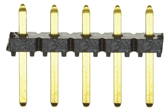 Samtec TLW Series Straight Through Hole Pin Header, 5 Contact(s), 2.54 mm Pitch, 1 Row, Unshrouded
