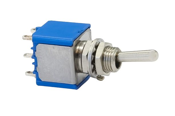 APEM Toggle Switch, Panel Mount, On-On-On, DPST, Solder Lug Terminal, 125V ac
