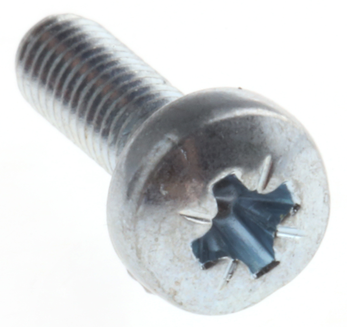 RS PRO Pozi M3 Pan Steel Machine Screws DIN 7985 x 10.0mm
