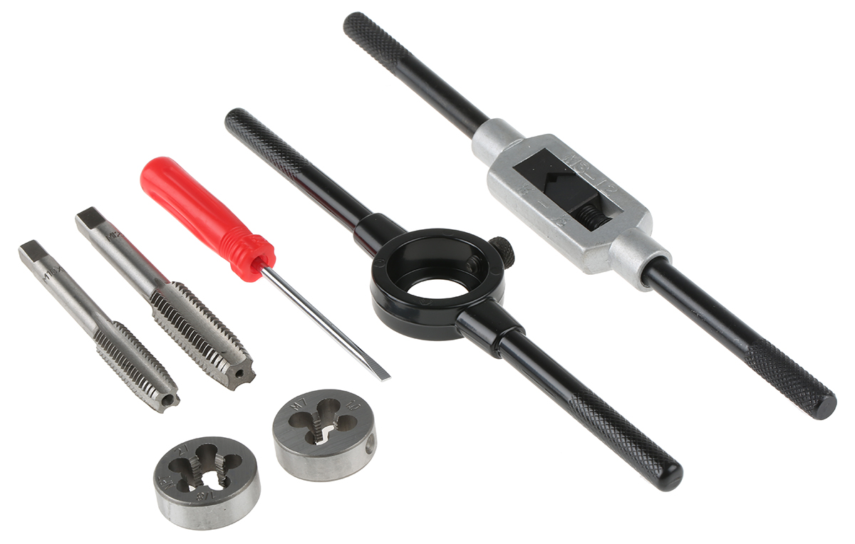 CK 21-Piece Carbon Steel Thread Tap & Die Set, 1/8 in NPT - 1/8 in NPT Taps, 1/8 in NPT - 1/8 in NPT Dies