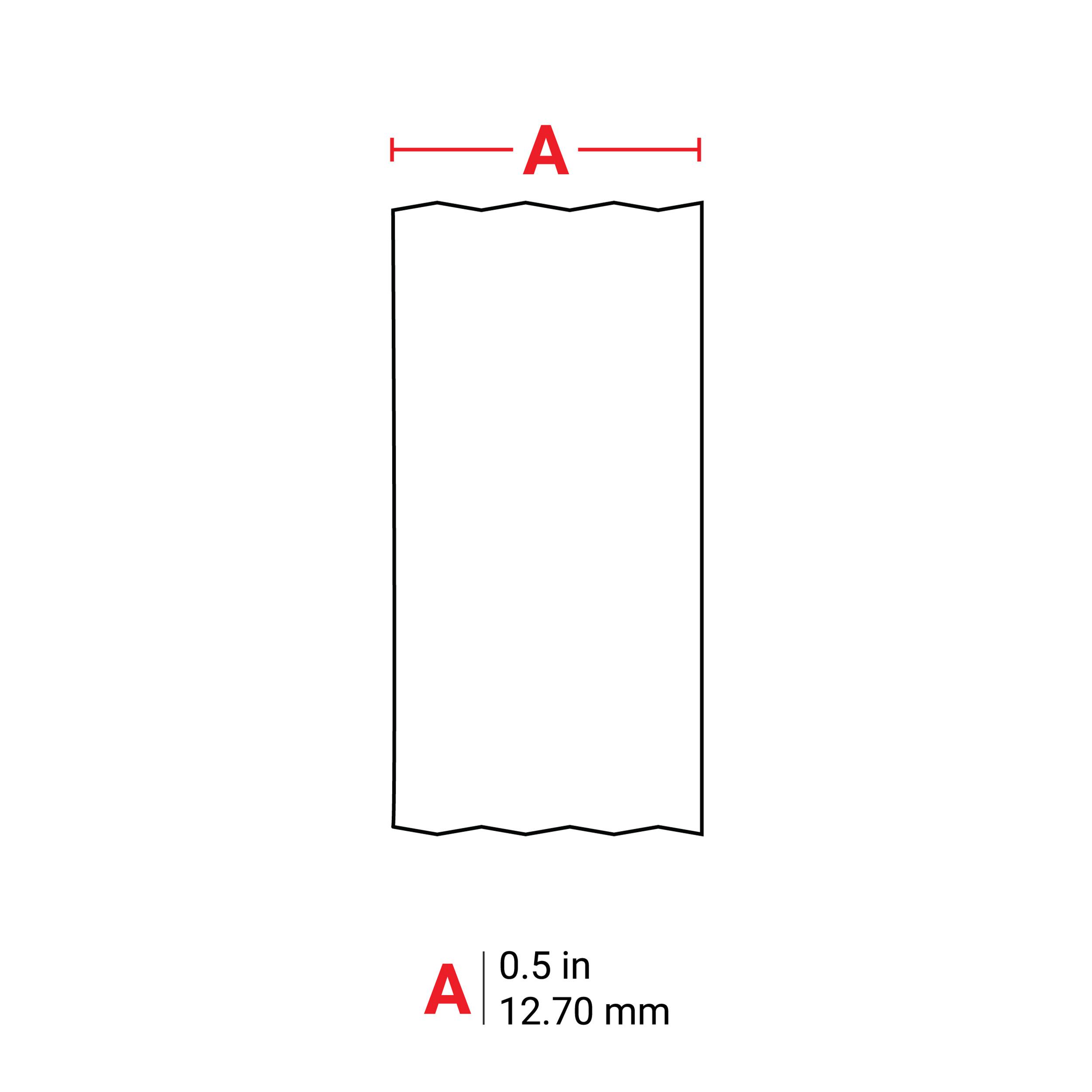 Brady B-595 White on White on Blue Label Printer Tape, 6.4 m Length, 12.70 mm Width