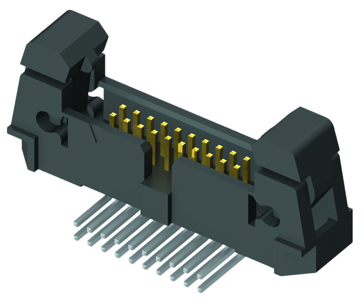 Samtec EHF Series Right Angle Through Hole PCB Header, 34 Contact(s), 1.27 mm Pitch, 2 Row, Shrouded