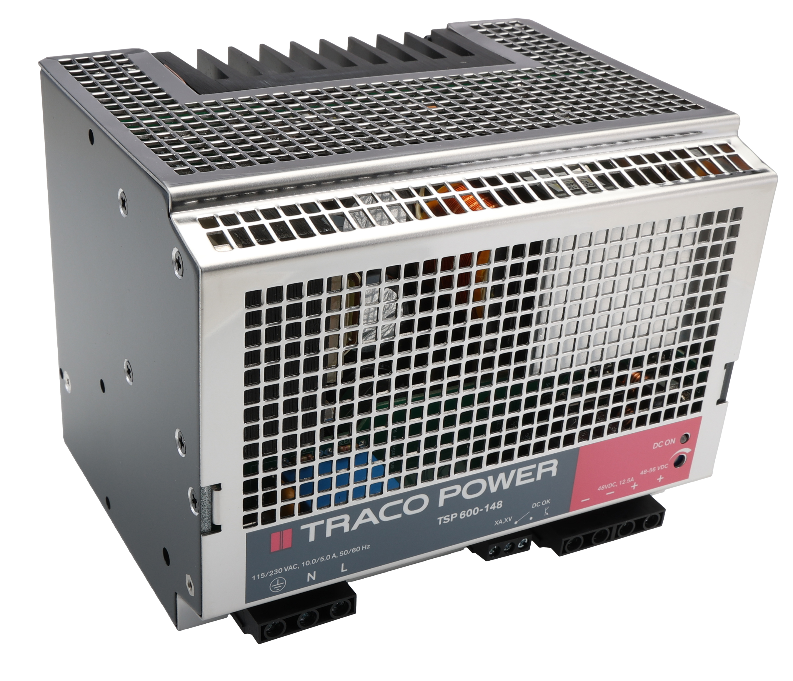 TRACOPOWER TSP Switched Mode DIN Rail Power Supply, 85 → 264V ac ac Input, 48V dc dc Output, 12.5A Output, 600W