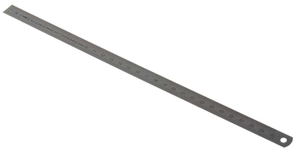 MikronTec 300mm Stainless Steel Metric Flatness Ruler, With UKAS Calibration