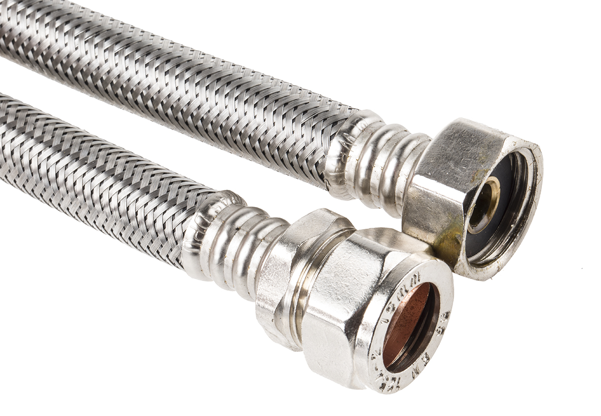 RS PRO Hose Assembly 15mm to Female BSP 1/2in, 900mm Long