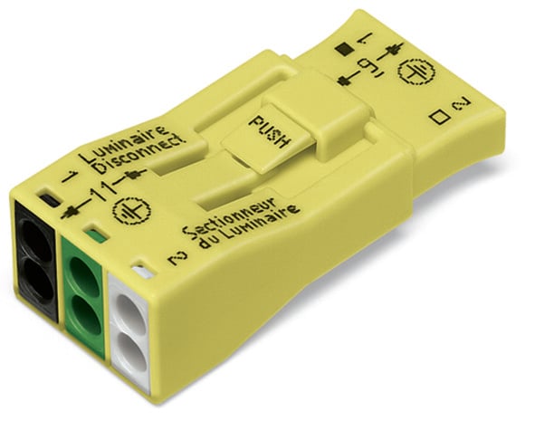 WAGO, 873 Connector, Yellow, Insulated, Copper 16 → 12 AWG