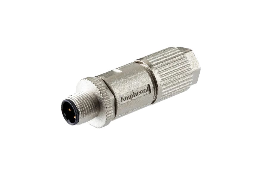 Amphenol Industrial Industrial Circular Connector, 4 Contacts, Cable, M12 Connector, Plug, Male, IP68, MSDS Series