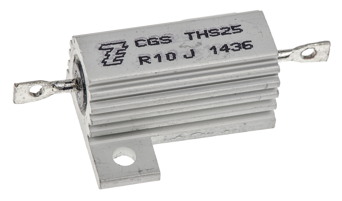 TE Connectivity, 100mΩ 25W Wire Wound Chassis Mount Resistor THS25R10J ±5%