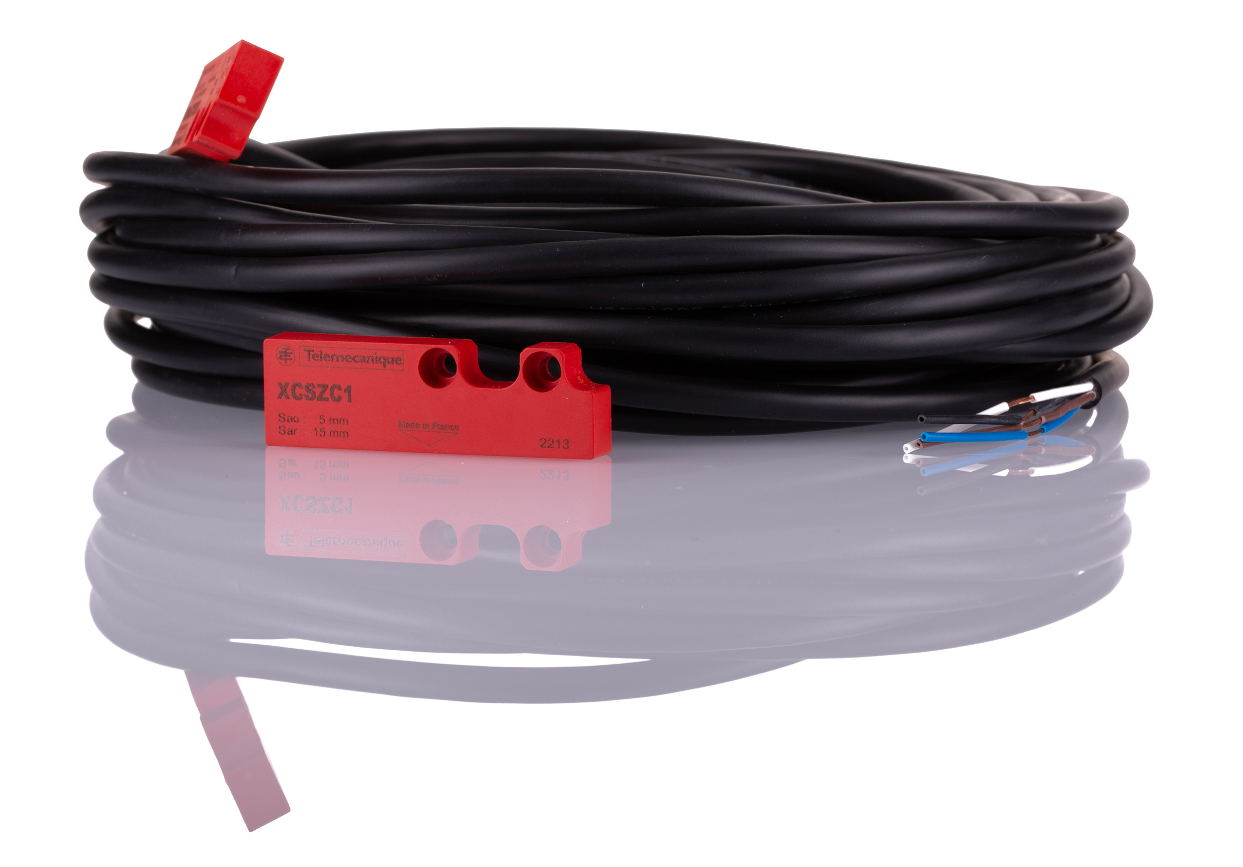 Telemecanique Sensors XCS-DMC Series Magnetic Non-Contact Safety Switch, 24V dc, Plastic Housing, NO/NC, 10m Cable