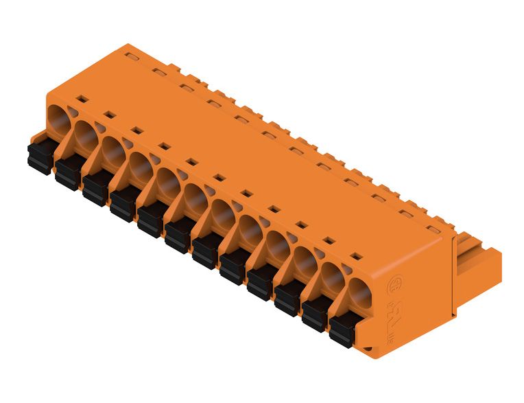 Weidmuller, 5.08mm Pitch, BLF 5.08, 12 Way, , Pluggable Terminal Block, Plug, Cable Mount, Push In Termination,