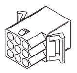Molex, STANDARD .093" Female Connector Housing, 5.03mm Pitch, 9 Way, 3 Row