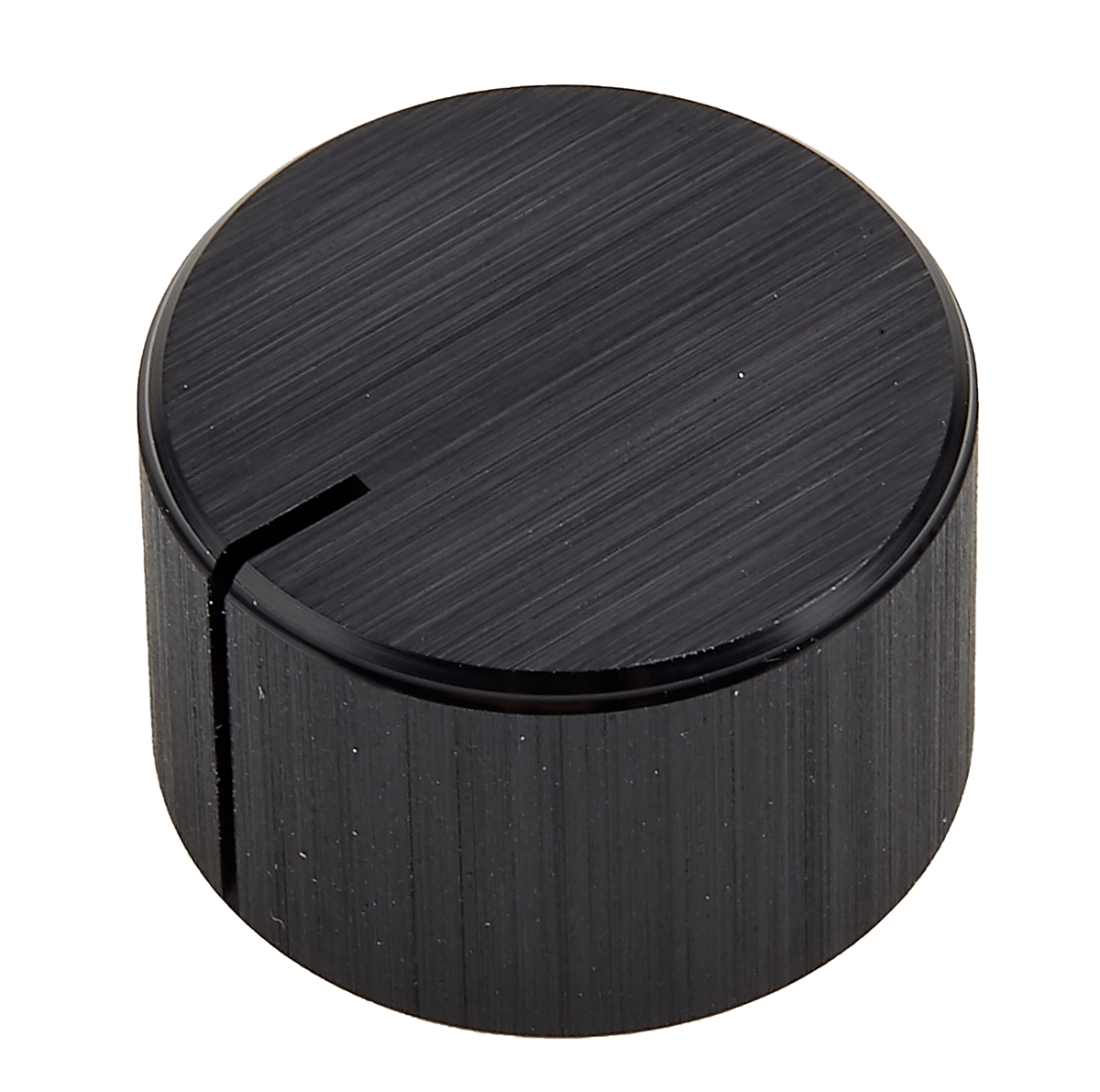 RS PRO 22mm Black Potentiometer Knob for 6.4mm Shaft Splined