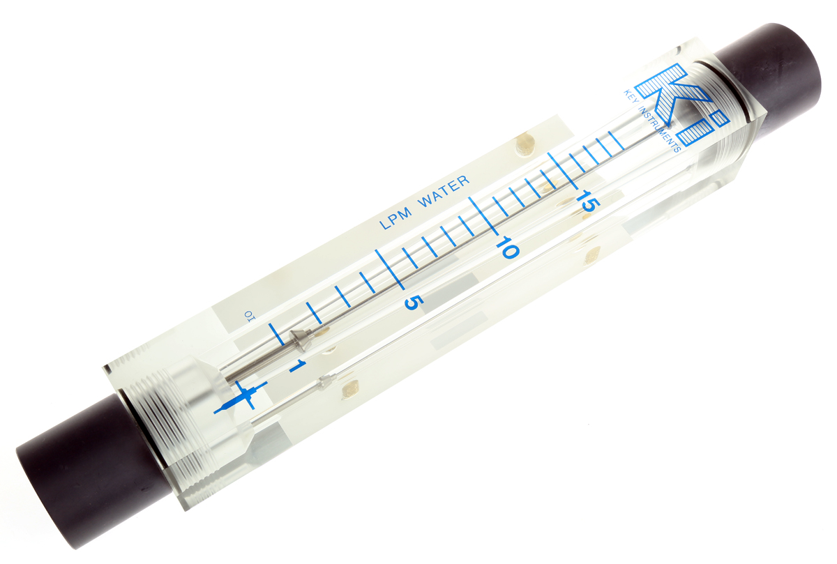 Key Instruments FR5000 Series Variable Area Flow Meter for Liquid, 1 L/min Min, 19 L/min Max