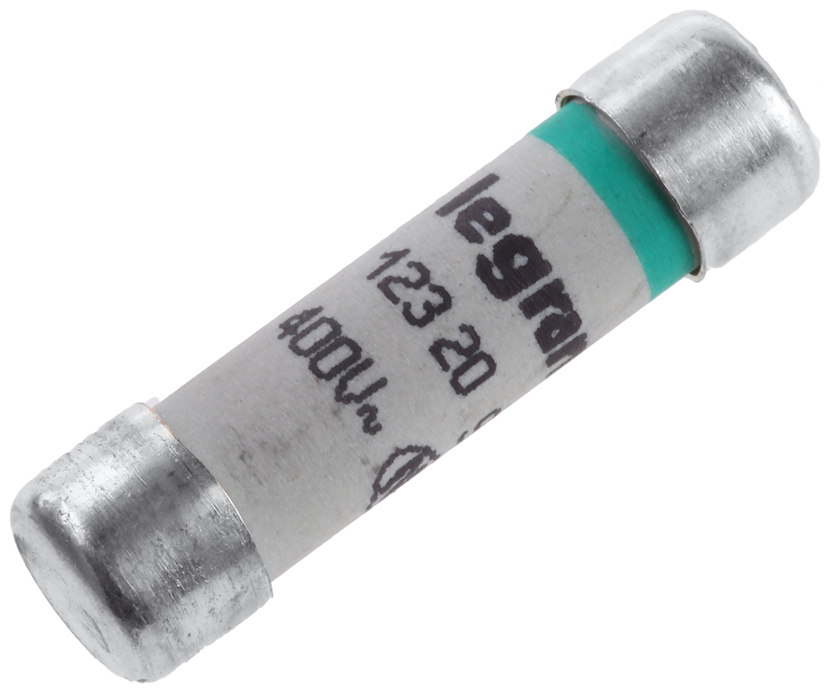 Legrand 20A F Ceramic Cartridge Fuse, 8.5 x 32mm